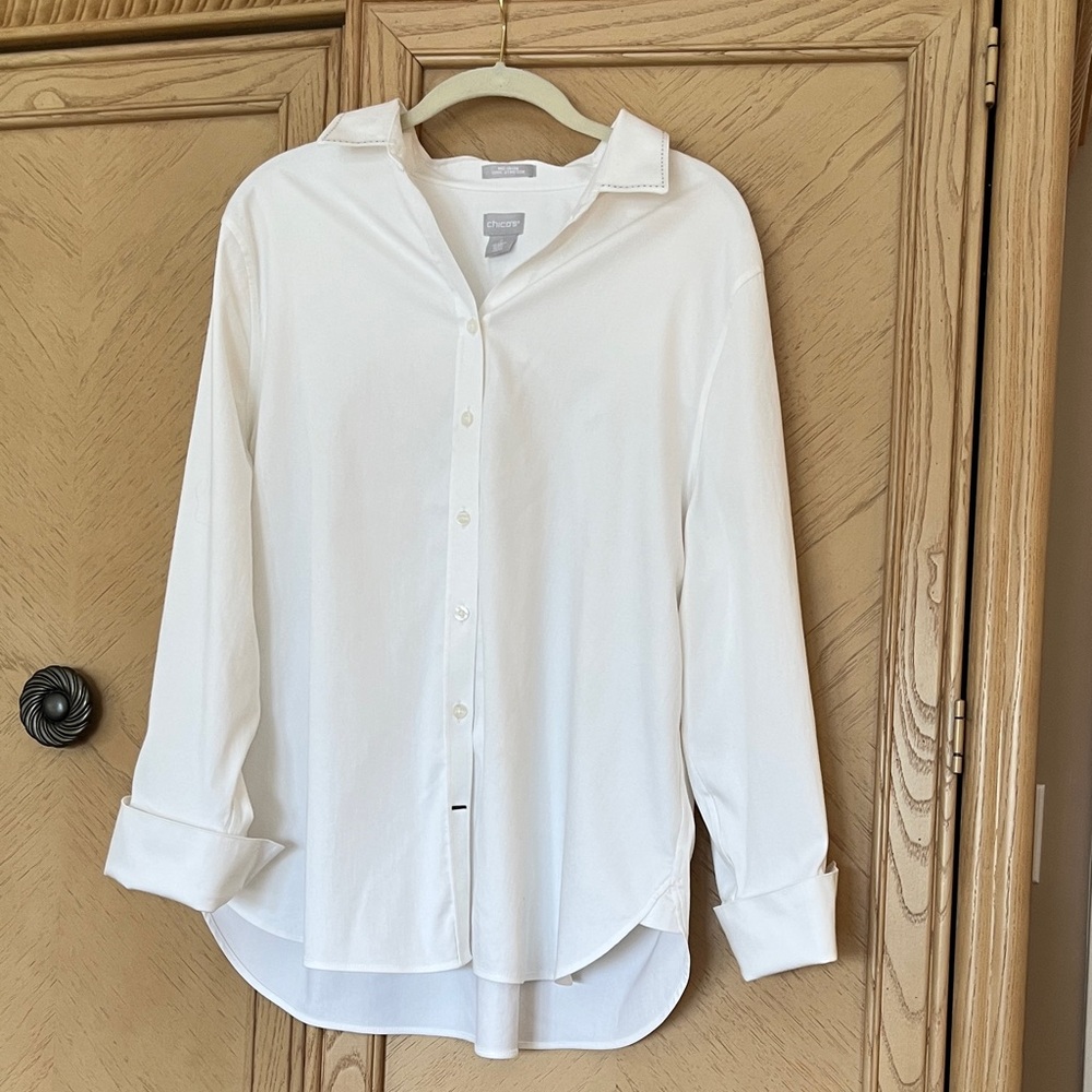 Chico's Classic White Button Down Shirt